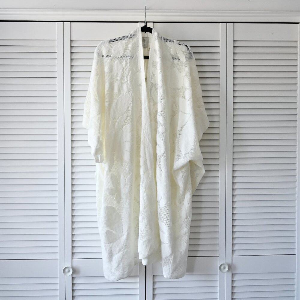 Joie NWT Oversized Knit Design Off White Sweater Duster | OS